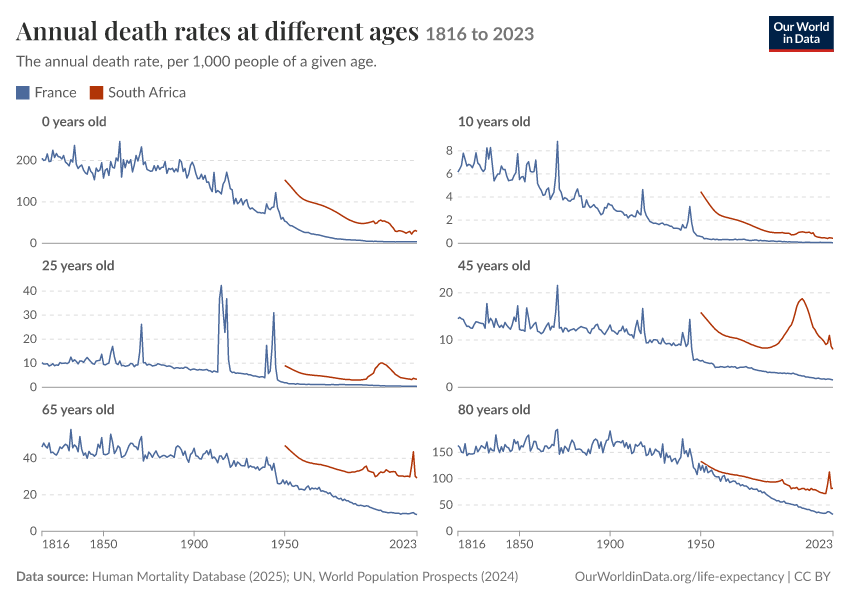 A thumbnail of the "Annual death rates at different ages" chart