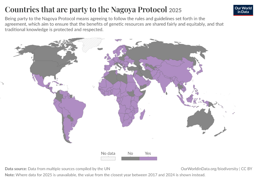 A thumbnail of the "Countries that are party to the Nagoya Protocol" chart