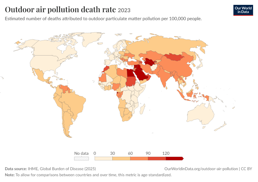 A thumbnail of the "Outdoor air pollution death rate" chart